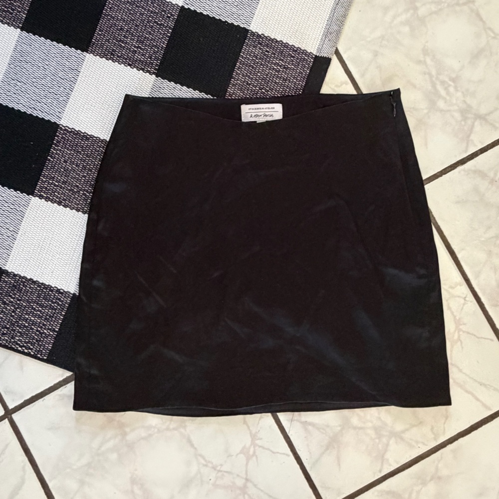 & Other Stories Black Mini Skirt